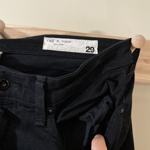 Rag and Bone size 29 Cate Midline Skinny Black Jeans